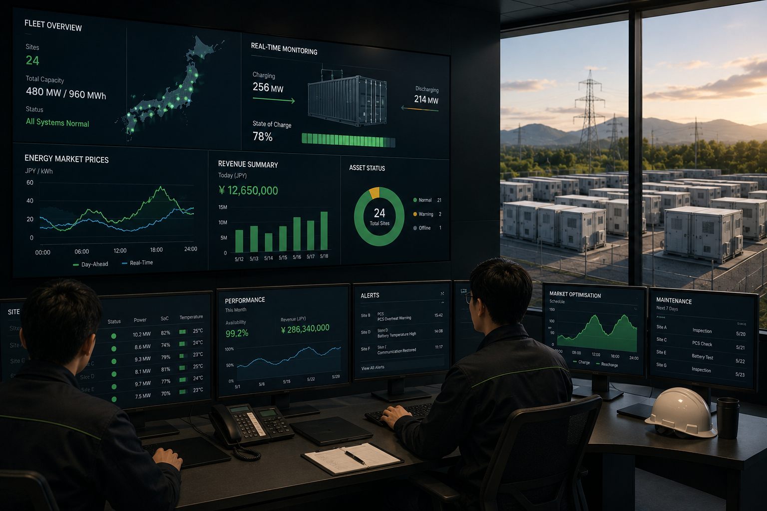 Operations and asset management of live storage sites